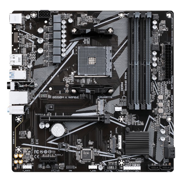 Фото - Материнська плата Gigabyte B550M K WF6E